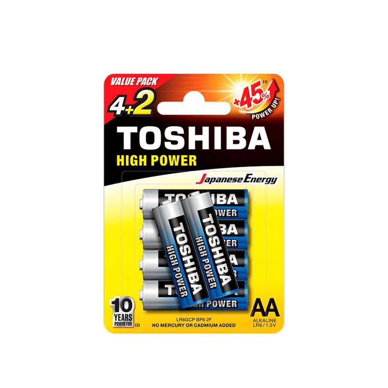 Toshiba LR6GCP BP6 2F high power AA (4+2τεμ)